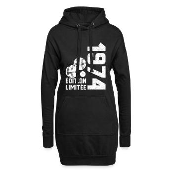1974 Limitierte Auflage Pétanque 50-jähriges Jubiläum - Hoodie-Kleid - Schwarz - Vorne