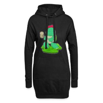 Schildkröte Handwerker Hammer Handwerk - Hoodie-Kleid - Schwarz - Vorne