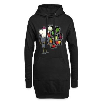 Robot Chef Cuisiniers Cuisinier Cuisine Arts culinaires - Sweat-shirt à capuche long Femme - noir - Devant