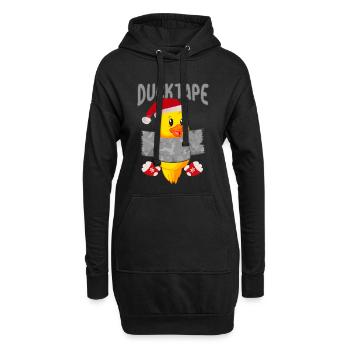 Ruban adhésif de Noël | Canetons avec du ruban adhésif - Sweat-shirt à capuche long Femme - noir - Devant