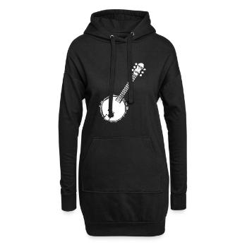 Banjo Pixel Graphic - Hoodie Dress - black - Front