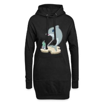 Dolphin Golf Golf Clubs - Sweat-shirt à capuche long Femme - noir - Devant