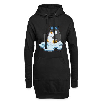 Canne à pêche Penguin Angler Canne à pêche - Sweat-shirt à capuche long Femme - noir - Devant