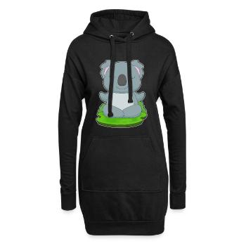 Koala Yoga Fitness Meditation - Hoodie-Kleid - Schwarz - Vorne