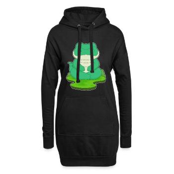 Krokodil Yoga Fitness Meditation - Hoodie-Kleid - Schwarz - Vorne