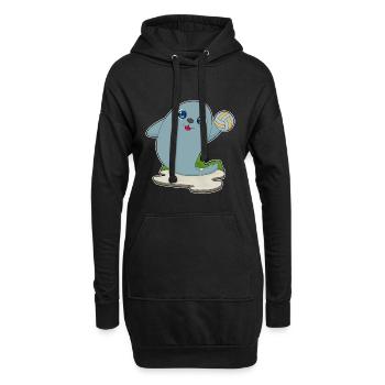Seal Joueur de volley-ball Volley-ball - Sweat-shirt à capuche long Femme - noir - Devant