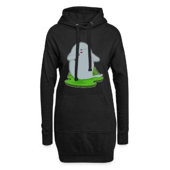 Chant Microphone Seal Singer - Sweat-shirt à capuche long Femme - noir - Devant