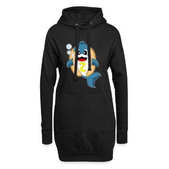 Delfin Hotdog - Hoodie-Kleid - Schwarz - Vorne