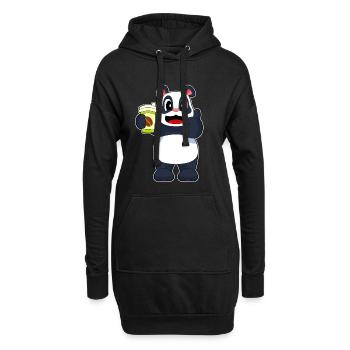 Panda Coffee to go Becher - Hoodie-Kleid - Schwarz - Vorne