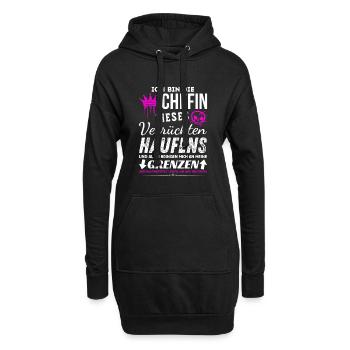 Chefin dieses Verrückten Haufens Chefin Geschenke - Hoodie-Kleid - Schwarz - Vorne