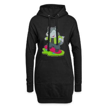 Wolf Skater Skateboard - Hoodie-Kleid - Schwarz - Vorne