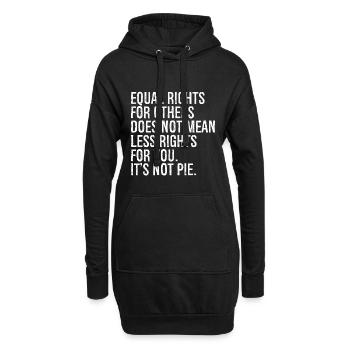 L’égalité des droits pour les autres ne signifie pas moins de droits - Sweat-shirt à capuche long Femme - noir - Devant