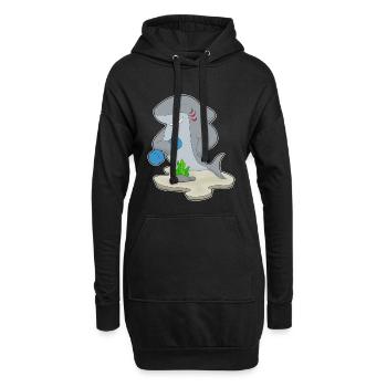 Hai Bodybuilder Hantel Bodybuilding - Hoodie-Kleid - Schwarz - Vorne