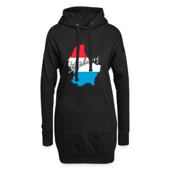 Luxembourg Pride, drapeau luxembourgeois - Sweat-shirt à capuche long Femme - noir - Devant