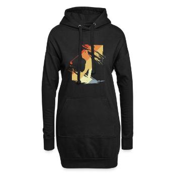 Vintage Golf - Hoodie-Kleid - Schwarz - Vorne