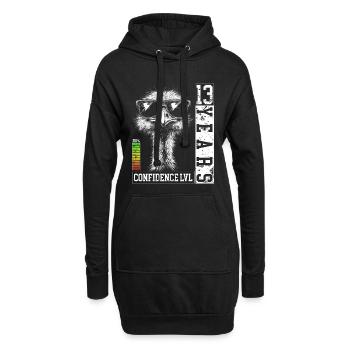 Strauß Vogel Sonnenbrille 13 Jahre Geburtstag - Hoodie-Kleid - Schwarz - Vorne