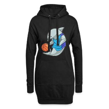 Dolphin Basketteur Basketteur - Sweat-shirt à capuche long Femme - noir - Devant