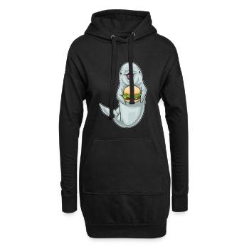 Delfin Cheeseburger - Hoodie-Kleid - Schwarz - Vorne