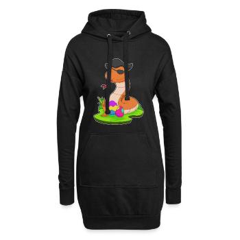 Schlange Ostern Pirat - Hoodie-Kleid - Schwarz - Vorne