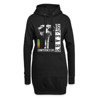 Vogel Strauß Sonnenbrille 16 Jahre Geburtstag - Hoodie-Kleid - Schwarz - Vorne