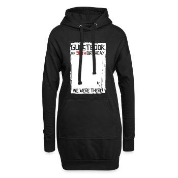50 Jahre | 50. Geburtstag | Lustiges Gästebuch - Hoodie-Kleid - Schwarz - Vorne