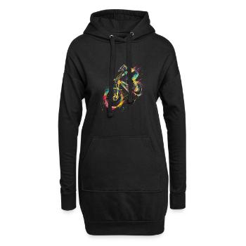 Mountainbiken - Hoodie-Kleid - Schwarz - Vorne