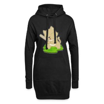 Cat Cricket Cricket Bats - Hoodie Dress - black - Front
