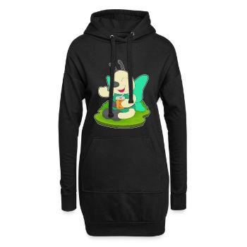 Schmetterling Saft - Hoodie-Kleid - Schwarz - Vorne