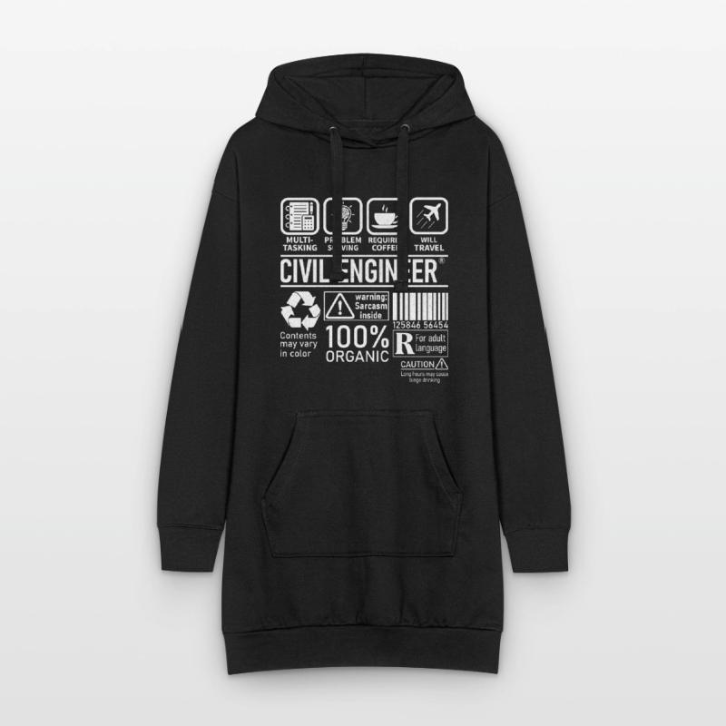 Civil Engineer multi tasking problem solving Hoodie-Kleid