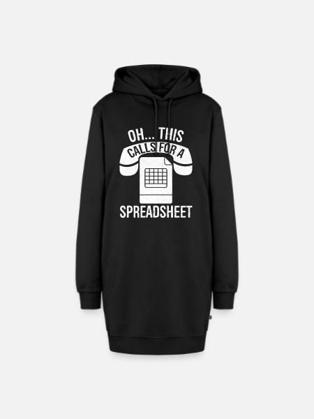 Oh this calls for a spreadsheet - Hoodie-Kleid - Schwarz