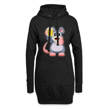 Maus Bier - Hoodie-Kleid - Schwarz - Vorne