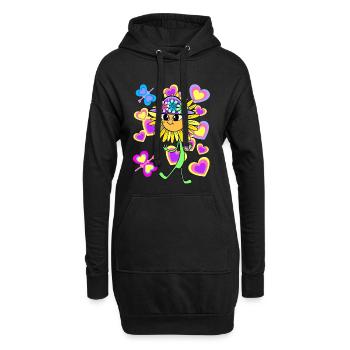 Tournesol Tournesol Coeur Coeurs Enfants Enfant - Sweat-shirt à capuche long Femme - noir - Devant