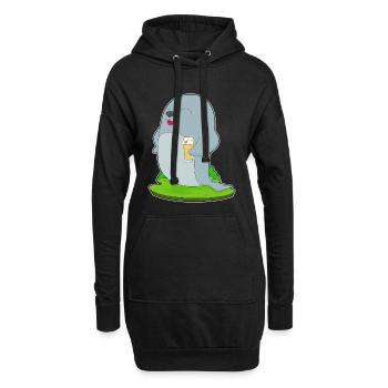 Seehund Bier - Hoodie-Kleid - Schwarz - Vorne