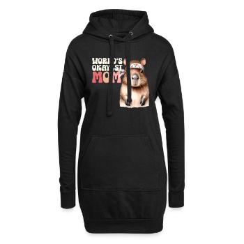 Worlds Okayest Mom Capybara Funny Mom Design - Sweat-shirt à capuche long Femme - noir - Devant