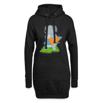 Été de surf sur planche de surf pour chiens - Sweat-shirt à capuche long Femme - noir - Devant