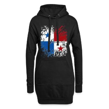 Fierté panaméenne, drapeau panaméen - Sweat-shirt à capuche long Femme - noir - Devant