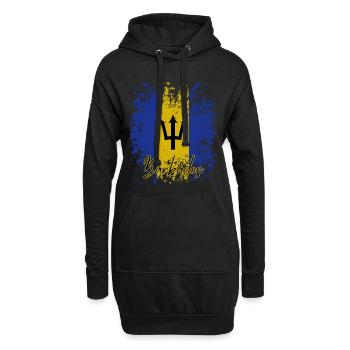 Flagge von Barbados, Barbados-Stolz - Hoodie-Kleid - Schwarz - Vorne