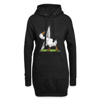 Ente Yoga Fitness Gymnastik - Hoodie-Kleid - Schwarz - Vorne