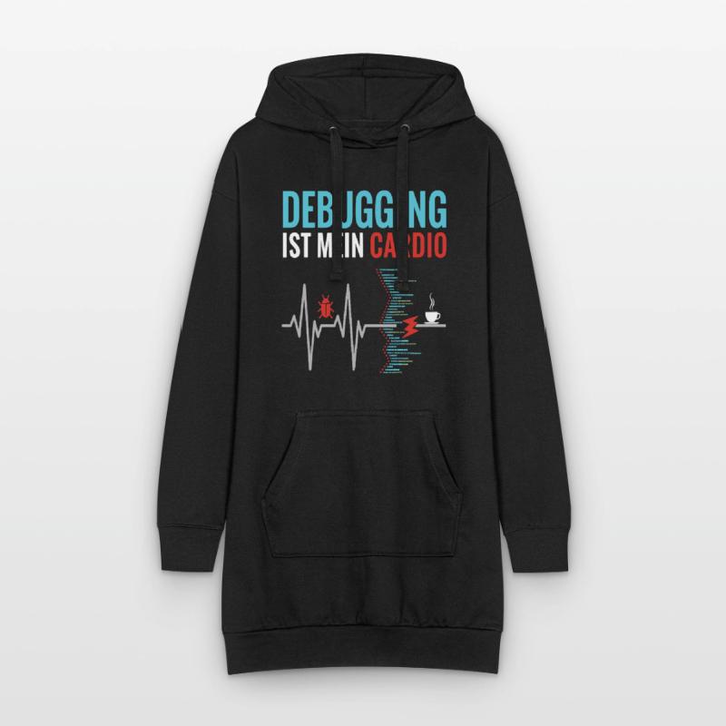 Debugging ist mein Cardio - Programmierer Nerd Hoodie-Kleid