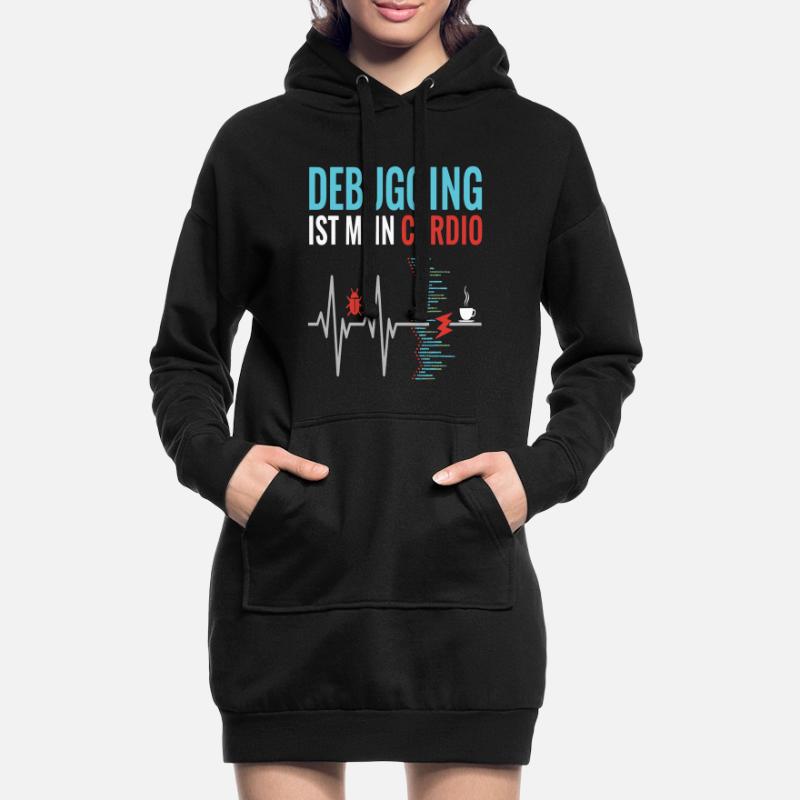 Debugging ist mein Cardio - Programmierer Nerd Hoodie-Kleid