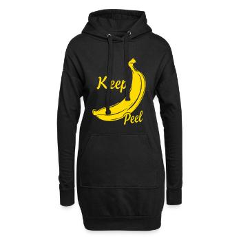Keep Peel – Banana Humor for Foodies & Trendsetter - Hoodie-Kleid - Schwarz - Vorne