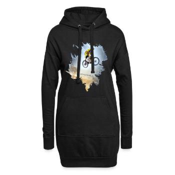 Surfez sur la chute - Sweat-shirt à capuche long Femme - noir - Devant
