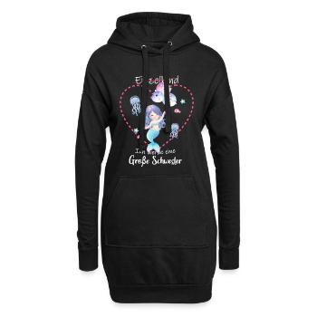 Nachwuchs Verkünden Ich Werde Große Schwester 2027 - Hoodie-Kleid - Schwarz - Vorne
