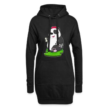 Panda Chess Piece Échiquier - Sweat-shirt à capuche long Femme - noir - Devant