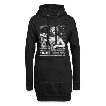 Vintage-Stil Bier Margarita Trinker Illustration - Hoodie-Kleid - Schwarz - Vorne