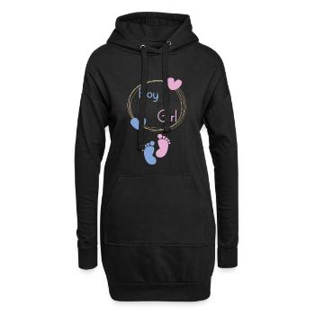 Sexe Catégorie Bébé Print Design - Sweat-shirt à capuche long Femme - noir - Devant