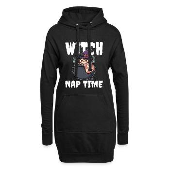 HEXENSCHLAF ZEIT - HEXE HALLOWEEN - Hoodie-Kleid - Schwarz - Vorne