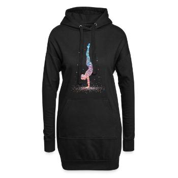 Gymnastik Gymnastaste Akrobatik – Silhouette - Hoodie-Kleid - Schwarz - Vorne