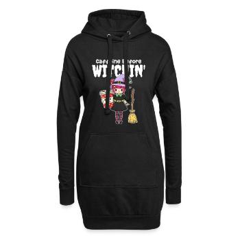 KOFFEIN VOR DEM HEXEN - HEXE HALLOWEEN - Hoodie-Kleid - Schwarz - Vorne