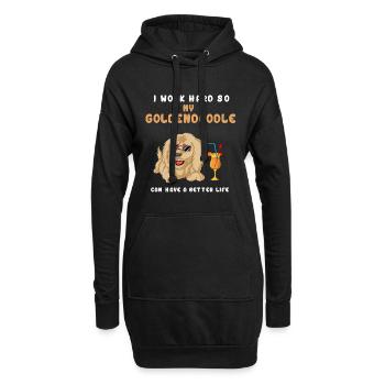 Je travaille dur pour que mon Golden Doodle puisse avoir un meilleur - Sweat-shirt à capuche long Femme - noir - Devant